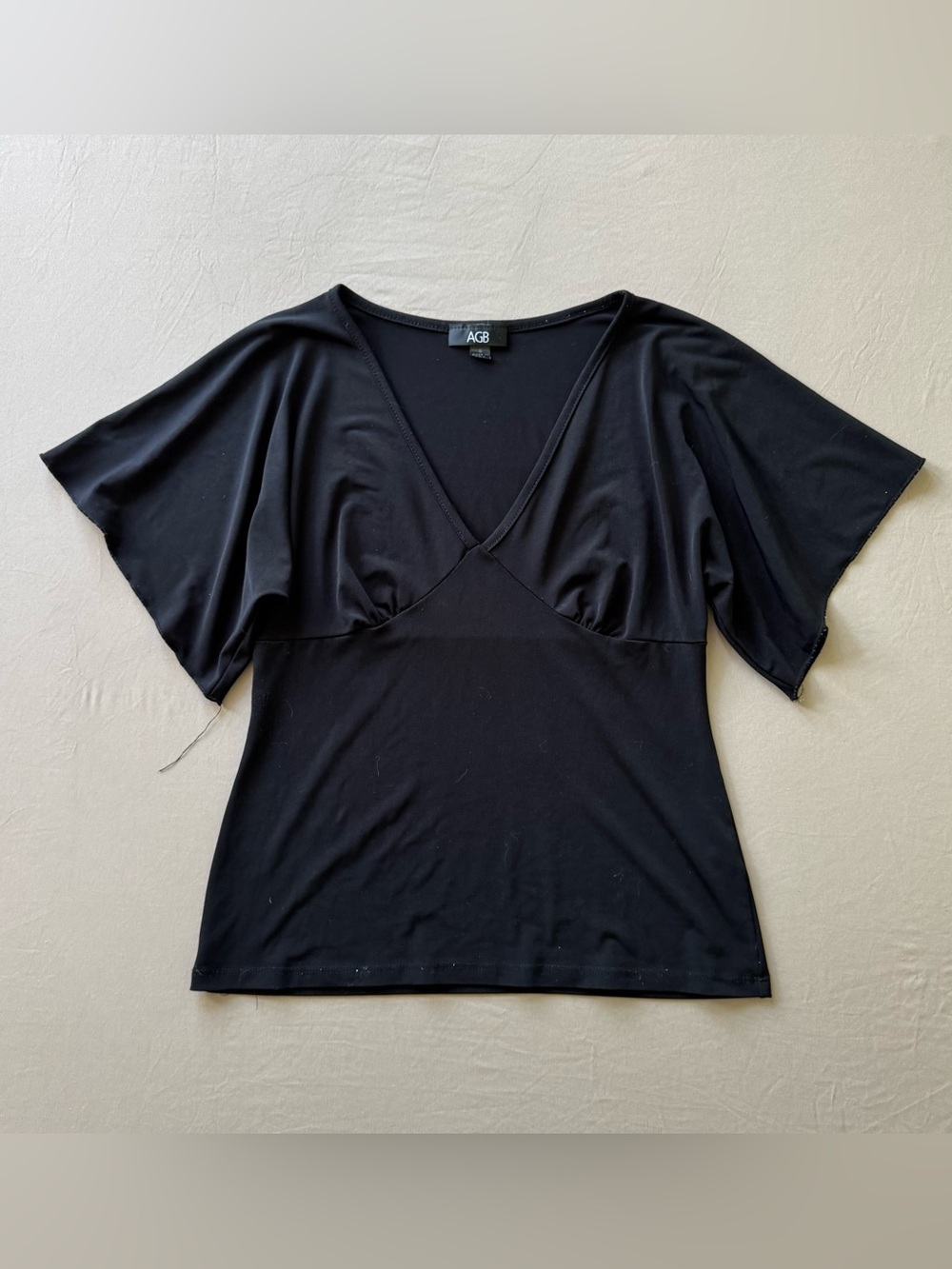 Vintage AGB V-Neck Batwing Top - Picture 2 of 7